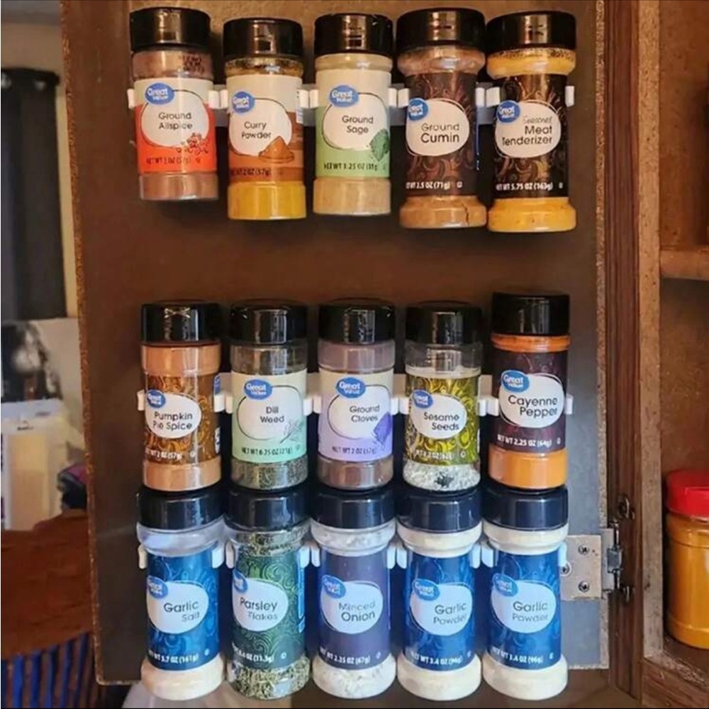 Space Saver- Black 10 pc Set Adjustable Spice Rack NEW 🏷️ - Picture 2 of 4